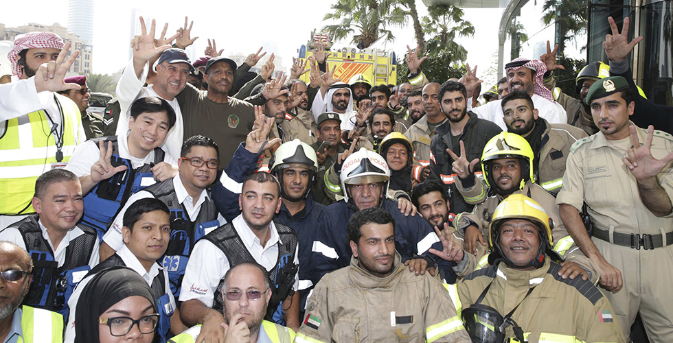 حاكم دبي:اخماد حريق 