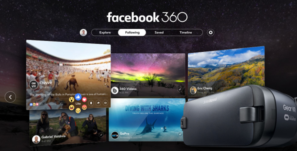 تطبيق Facebook 360  للواقع الافتراضي