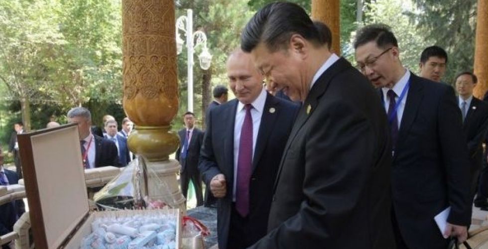 بوظة روسية من بوتين لشي فردّ بهدية من الشاي الصيني