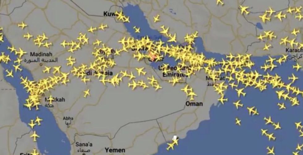 حركة الطيران في الشرق الأوسط 