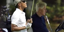 لعبة الغولف تجمع أوباما وكلينتون