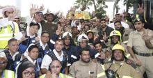 حاكم دبي:اخماد حريق "العنوان"سبّاق