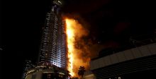 إخماد حريق برج الشعلة في دبي