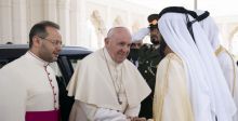 التفاصيل بالصور - استقبال بابا الكنيسة الكاثوليكية في قصر الرئاسة 